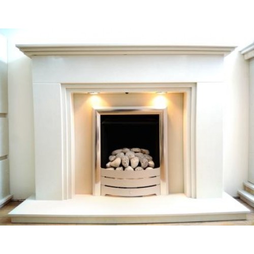 Three Step Marble Fireplace